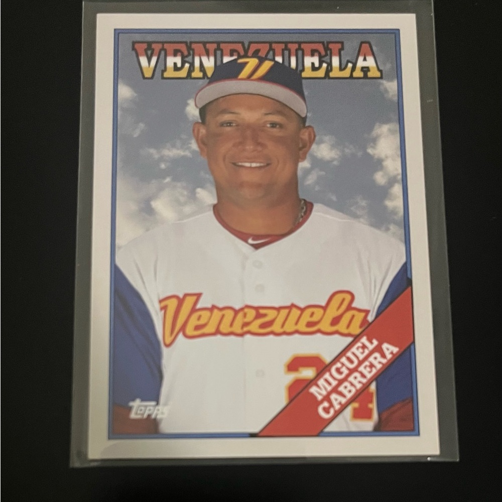 MIGUEL CABRERA VENEZUELA WBC 2017 TOPPS THROWBACK THURSDAY TBT #34